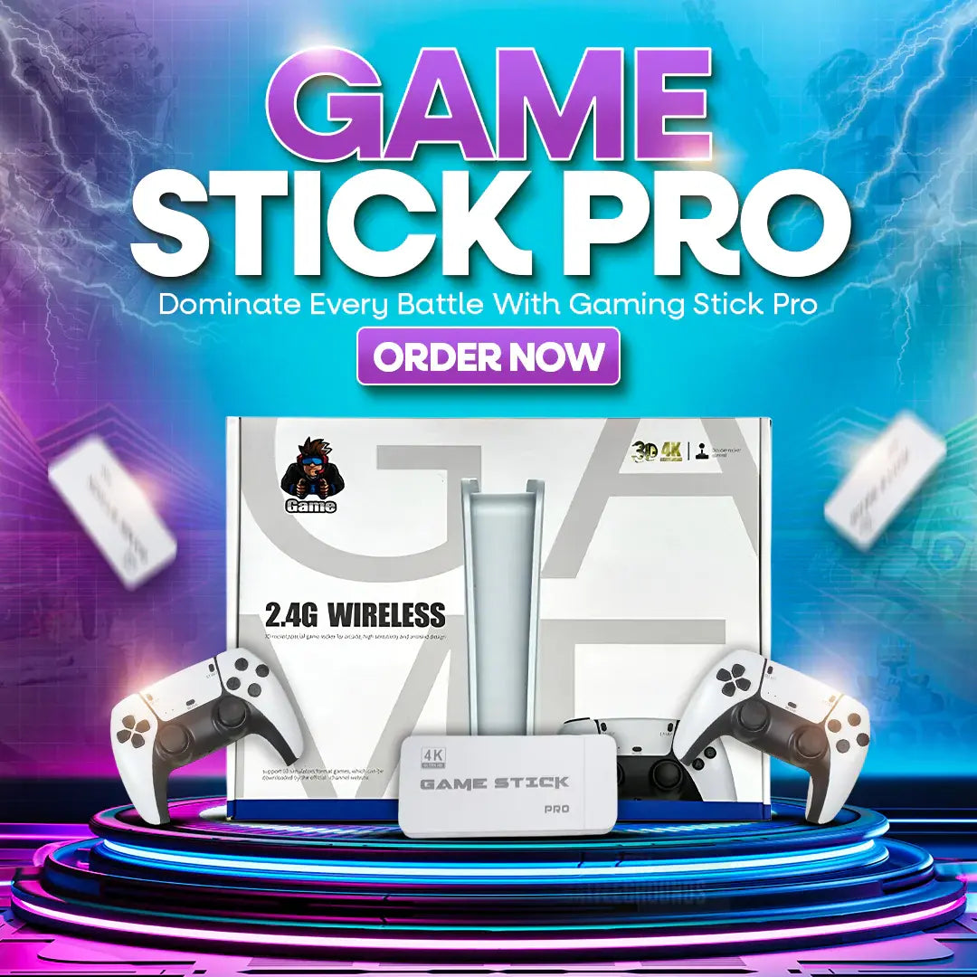 Retro Wireless Game Stick + Two Controllers